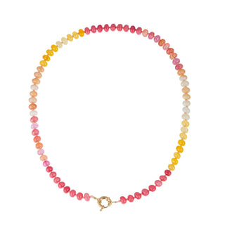 Natural Stone Semi-Precious Glass Mixed Necklace | 40NK9659-JOSSLYN by wall to wall-Summit Lane Boutique, Women's Apparel and Gifts located in Grand Rapids, MI