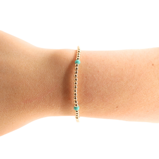 Turquoise Poppi-Bracelets-Beaded Blondes-Summit Lane Boutique, Women's Apparel and Gifts located in Grand Rapids, MI