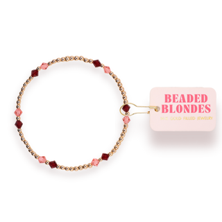 Charlotte Bracelet in Blush and Burgundy-Bracelets-Beaded Blondes-Summit Lane Boutique, Women's Apparel and Gifts located in Grand Rapids, MI