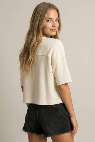 The Everyday Edit Button Down Knit Top-Cardigans-Doe and Rae-Summit Lane Boutique, Women's Apparel and Gifts located in Grand Rapids, MI