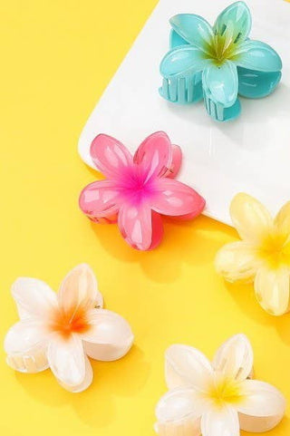 Plumeria Claw Clip-Hair Accessories-JOSSLYN by wall to wall-Summit Lane Boutique, Women's Apparel and Gifts located in Grand Rapids, MI