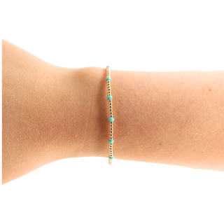 Turquoise Dainty Poppi-Bracelets-Beaded Blondes-Summit Lane Boutique, Women's Apparel and Gifts located in Grand Rapids, MI