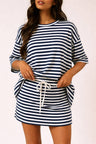 NAVY-WHITE STRIPE