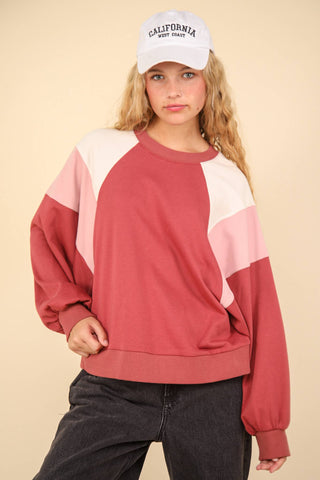 Bailey Color Block Pullover-Sweatshirt-VERY J-Summit Lane Boutique, Women's Apparel and Gifts located in Grand Rapids, MI