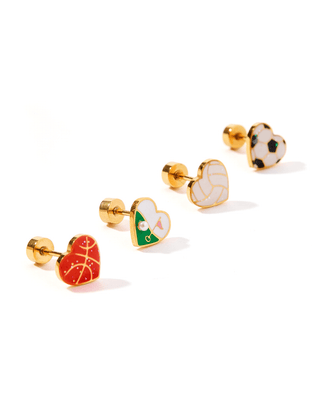 Screwback Stud Earrings - Golf Par-Tee-Earrings-LINNY CO-Summit Lane Boutique, Women's Apparel and Gifts located in Grand Rapids, MI