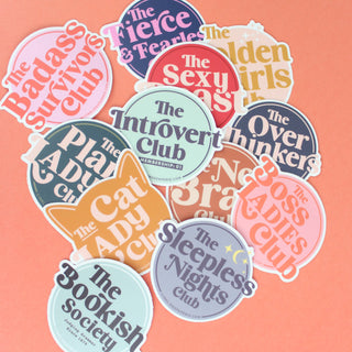 Vinyl Sticker - Introvert Club-Stickers-Inklings Paperie-Summit Lane Boutique, Women's Apparel and Gifts located in Grand Rapids, MI