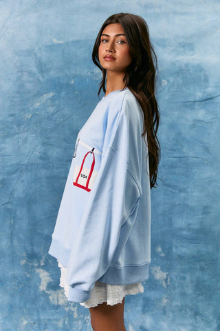 All American Summer Sweatshirt-Sweatshirt-LE LIS-Summit Lane Boutique, Women's Apparel and Gifts located in Grand Rapids, MI