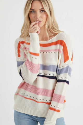 Corrie Top-Long Sleeves-Kori America-Summit Lane Boutique, Women's Apparel and Gifts located in Grand Rapids, MI