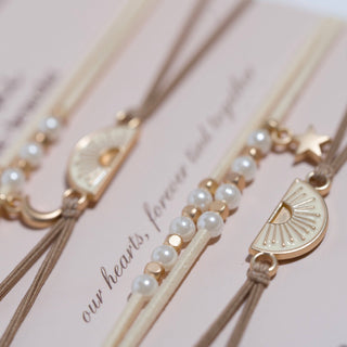 "Forever Friends" Neutral Sun Friendship Hair Tie Bracelets-Bracelets-K'lani hair tie bracelets-Summit Lane Boutique, Women's Apparel and Gifts located in Grand Rapids, MI