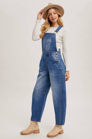 Harper Barrel Overalls-Jeans-Bluivy-Summit Lane Boutique, Women's Apparel and Gifts located in Grand Rapids, MI