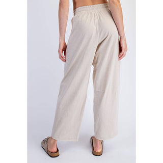 COTTON SLUB BARREL PANT-Lounge Pants-Rae Mode-Summit Lane Boutique, Women's Apparel and Gifts located in Grand Rapids, MI