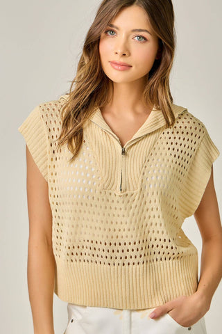 The Haven Fishnet Top-Short Sleeves-Mystree-Summit Lane Boutique, Women's Apparel and Gifts located in Grand Rapids, MI