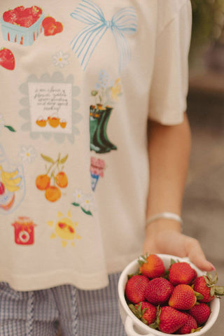 Summer Collage Mid Crop Graphic Tee-Graphic Tees-Whitney | Chaudoin Creations-Summit Lane Boutique, Women's Apparel and Gifts located in Grand Rapids, MI