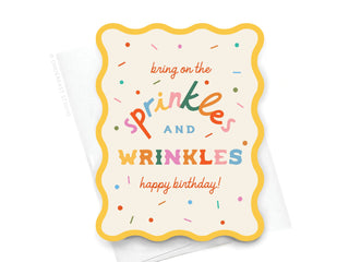 Wavy Die Cut Sprinkles and Wrinkles Notecard-Greeting Cards-Onderkast Studio-Summit Lane Boutique, Women's Apparel and Gifts located in Grand Rapids, MI