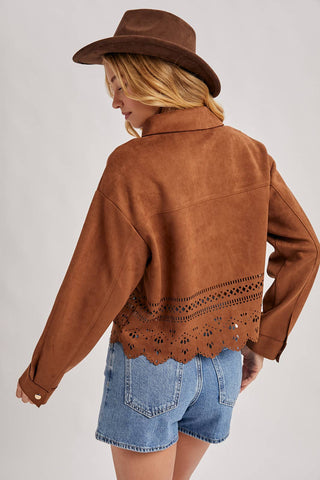 Danielle Faux Suede Jacket-Jackets-Bluivy-Summit Lane Boutique, Women's Apparel and Gifts located in Grand Rapids, MI