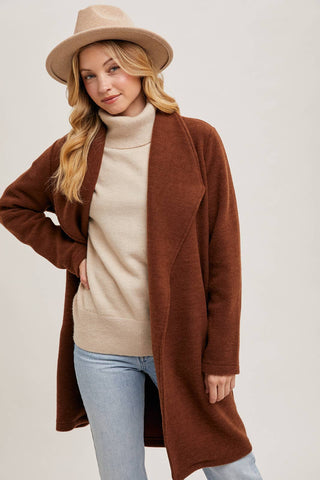 Sally Long Line Jacket-Jackets-Bluivy-Summit Lane Boutique, Women's Apparel and Gifts located in Grand Rapids, MI