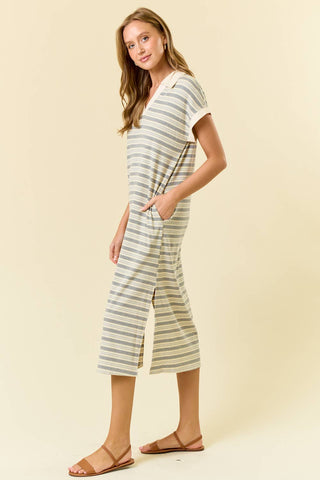 Lana Striped Midi Dress-Dresses-Doe and Rae-Summit Lane Boutique, Women's Apparel and Gifts located in Grand Rapids, MI