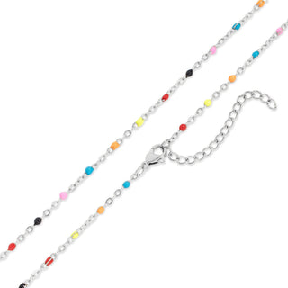 18K Gold PVD Stainless Steel Multi Confetti Chain Necklace-Necklaces-WJW-Summit Lane Boutique, Women's Apparel and Gifts located in Grand Rapids, MI