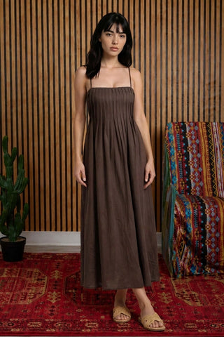 Ariana Pintuck Pleated Maxi-Dresses-Blu Pepper-Summit Lane Boutique, Women's Apparel and Gifts located in Grand Rapids, MI
