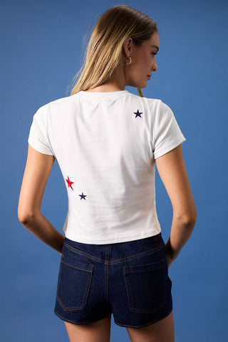 All-Star Embroidered Tee-Short Sleeves-Sunday Edition by LE LIS-Summit Lane Boutique, Women's Apparel and Gifts located in Grand Rapids, MI
