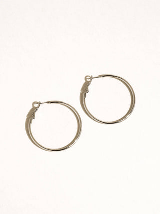 Eska 18K Gold Non-Tarnish Classic Thin Hoop Earring-Earrings-Flânerie by MAIQ-Summit Lane Boutique, Women's Apparel and Gifts located in Grand Rapids, MI