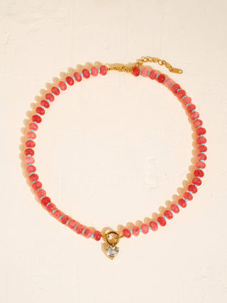 Annecy 18K Gold Non-Tarnish Boho Beaded CZ Necklace-Necklaces-Flânerie by MAIQ-Summit Lane Boutique, Women's Apparel and Gifts located in Grand Rapids, MI
