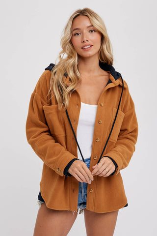 Lindsey Fleece Hoodie Shacket-Jackets-Bluivy-Summit Lane Boutique, Women's Apparel and Gifts located in Grand Rapids, MI