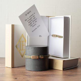 Sentiment Cord Bracelet-Proverbs 31:25, Be Brave-Bracelets-Lenny & Eva-Summit Lane Boutique, Women's Apparel and Gifts located in Grand Rapids, MI