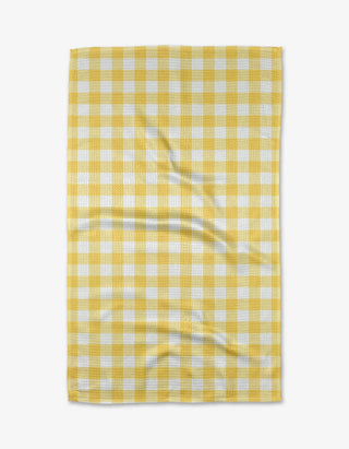 Lemon Gingham Tea Towel-Geometry-Summit Lane Boutique, Women's Apparel and Gifts located in Grand Rapids, MI
