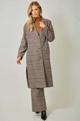 The Astor Houndstooth Plaid Coat-Jacket-Mystree-Summit Lane Boutique, Women's Apparel and Gifts located in Grand Rapids, MI