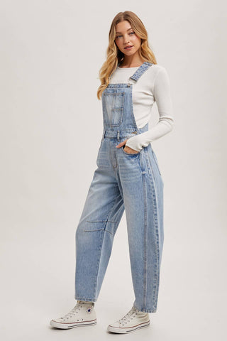Harper Barrel Overalls-Jeans-Bluivy-Summit Lane Boutique, Women's Apparel and Gifts located in Grand Rapids, MI