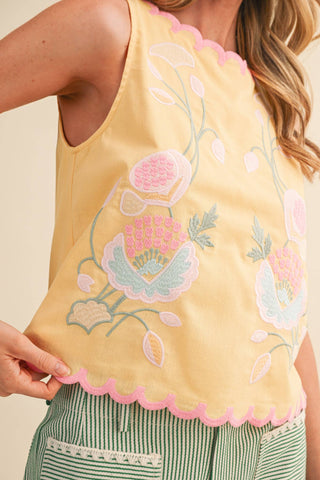 The Savannah Embroidered Tank