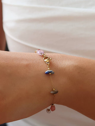 Besse 18K Gold Non-Tarnish Multi Gemstone Necklace, Bracelet-Jewelry-Flânerie by MAIQ-Summit Lane Boutique, Women's Apparel and Gifts located in Grand Rapids, MI