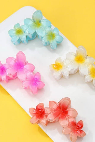 Gradient Resin Floral Hair Claw Clips-Hair Accessories-JOSSLYN by wall to wall-Summit Lane Boutique, Women's Apparel and Gifts located in Grand Rapids, MI