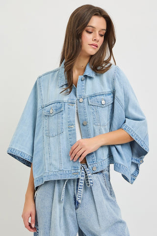 Jori Cape Denim Jacket