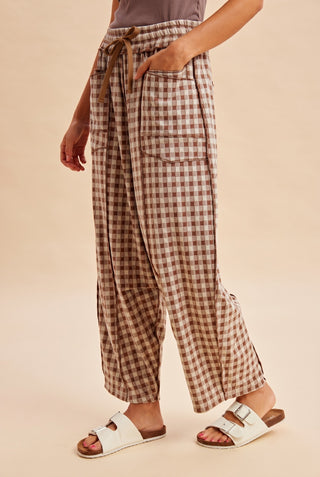 Chelsea Check Barrel Pants