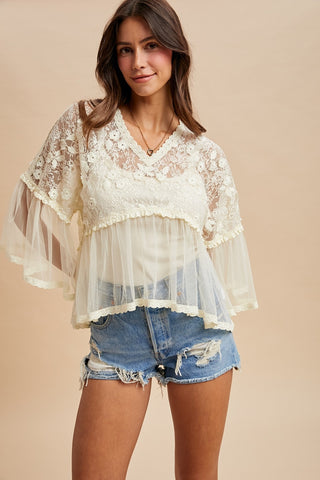 Evelyn Lace Blouse-Blouse-Anniewear-Summit Lane Boutique, Women's Apparel and Gifts located in Grand Rapids, MI