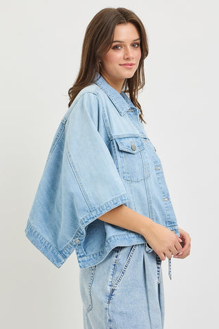 Jori Cape Denim Jacket