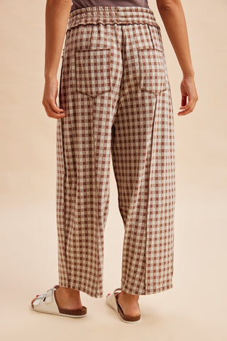 Chelsea Check Barrel Pants