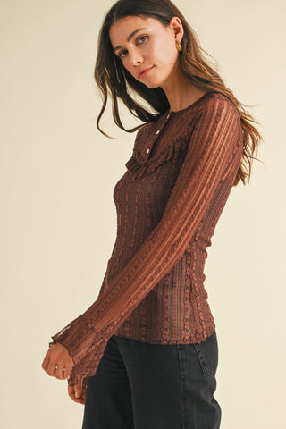 The Arya Lace Layering Top-Long Sleeves-Anniewear-Summit Lane Boutique, Women's Apparel and Gifts located in Grand Rapids, MI