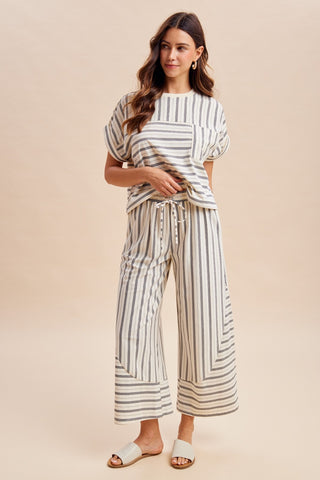 The Noelle Stripe Set-Matching Set-Anniewear-Summit Lane Boutique, Women's Apparel and Gifts located in Grand Rapids, MI
