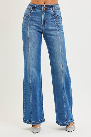 Michelle Curved Seam Jeans-Jeans-Risen-Summit Lane Boutique, Women's Apparel and Gifts located in Grand Rapids, MI