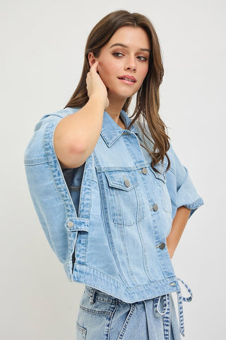 Jori Cape Denim Jacket