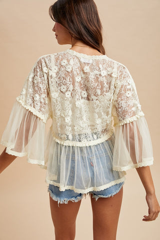 Evelyn Lace Blouse-Blouse-Anniewear-Summit Lane Boutique, Women's Apparel and Gifts located in Grand Rapids, MI