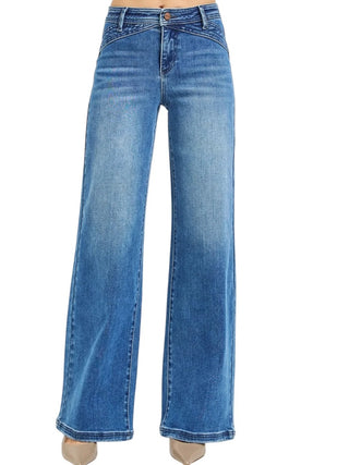 Riley High Rise Wide Leg Jeans-Jeans-Risen-Summit Lane Boutique, Women's Apparel and Gifts located in Grand Rapids, MI