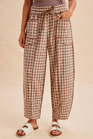 Chelsea Check Barrel Pants
