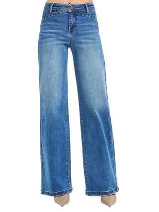 Riley High Rise Wide Leg Jeans-Jeans-Risen-Summit Lane Boutique, Women's Apparel and Gifts located in Grand Rapids, MI