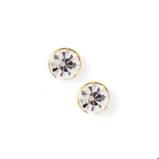 Screwback Stud Earrings - Juliet Clear 5mm-Earrings-LINNY CO-Summit Lane Boutique, Women's Apparel and Gifts located in Grand Rapids, MI