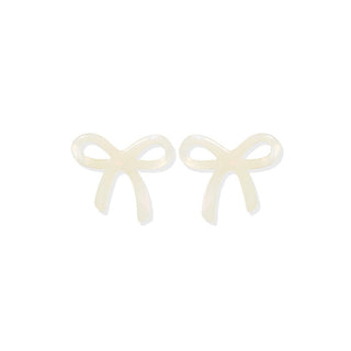 Kylie Bow Earrings - Iridescent-LINNY CO-Summit Lane Boutique, Women's Apparel and Gifts located in Grand Rapids, MI