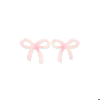 Kylie Bow Earrings - Pink Tie Dye-LINNY CO-Summit Lane Boutique, Women's Apparel and Gifts located in Grand Rapids, MI